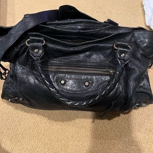 - Balenciaga black 2005 city bag.